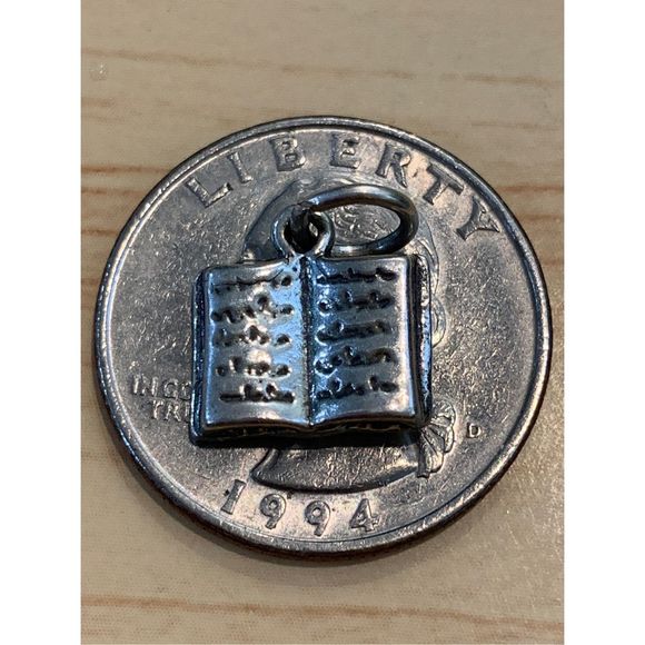 Book Sterling Silver Jewelry Charm - Picture 3 of 5